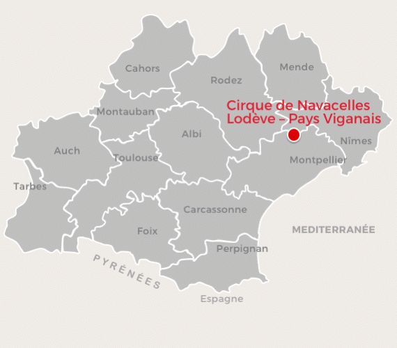 Cartographie Cirque de Navacelles - Lodève - Pays Viganais