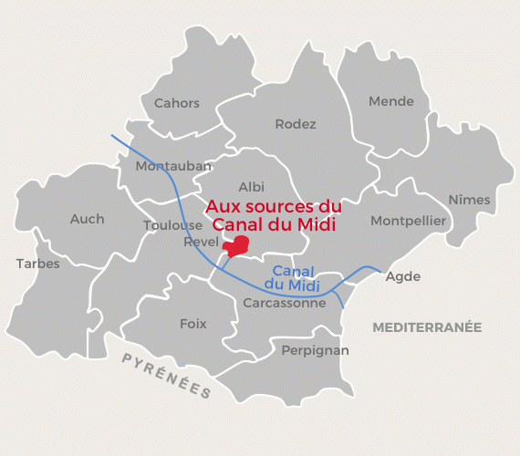 Cartographie Aux sources du Canal du Midi