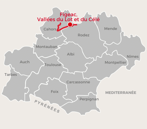 Cartographie Figeac, vallées du Lot et du Célé