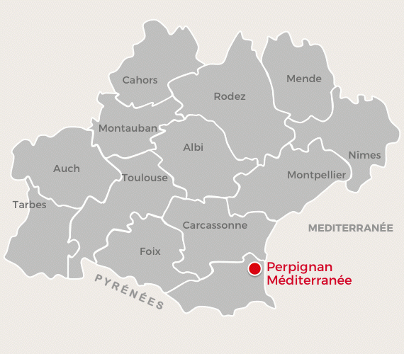 Perpignan carte