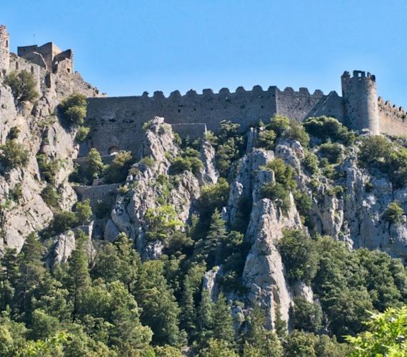 vue du château de Puilaurens, Sylvain Dossin Vue du château de Puilaurens