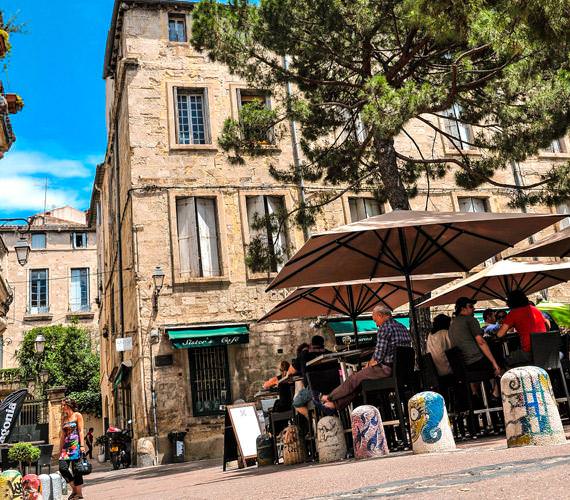 Dans le centre de Montpellier