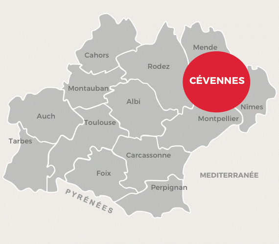 Les Cévennes carte