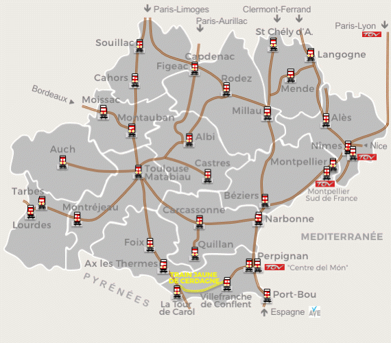 Venir en Occitanie, train Port de Sète