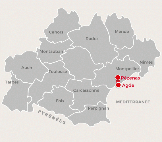 Cartographie Agde Pézenas
