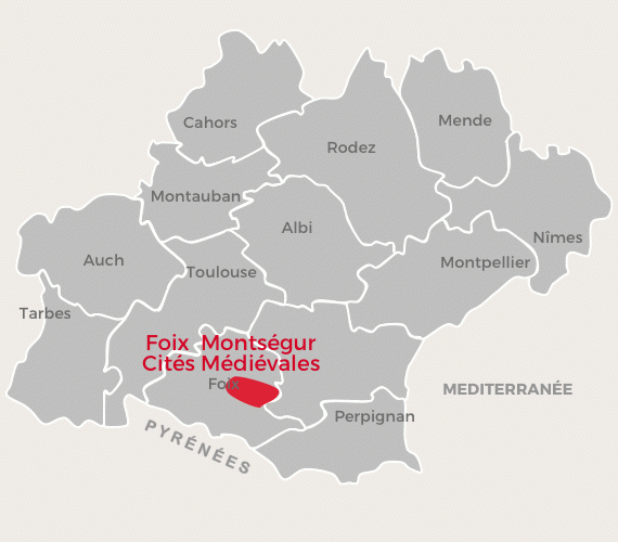 Cartographie Foix Montségur Cités Médiévales